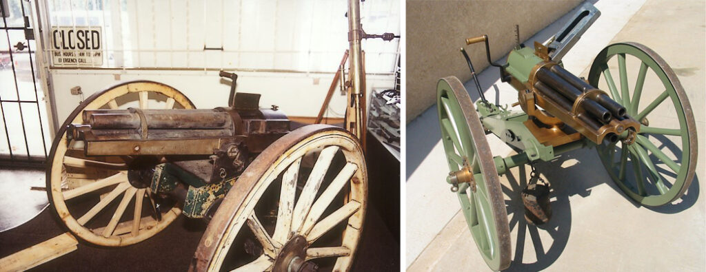 37mm Hotchkiss before and after restoration