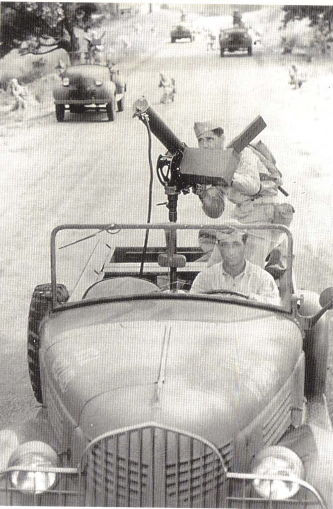M-1917 machine gun on truck