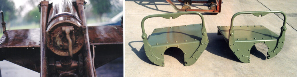 3.2 inch field gun seats assembly