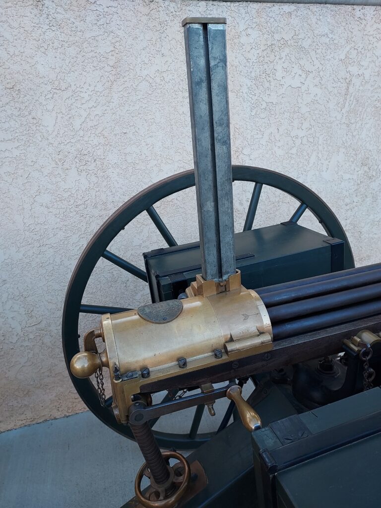 Gatling Gun traditional magazine feeder installed
