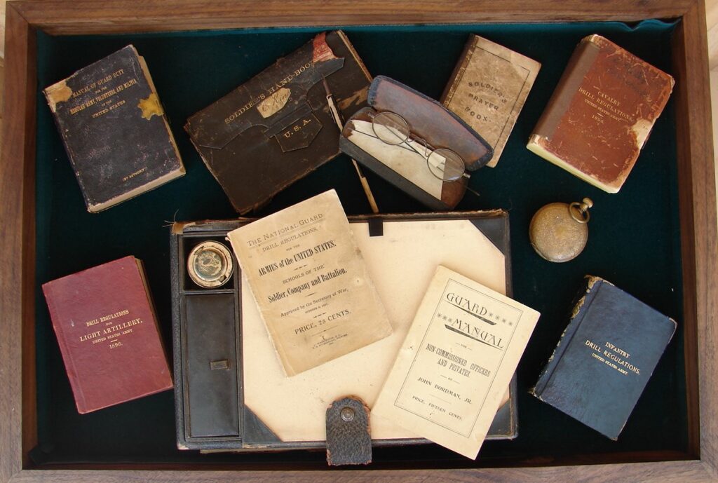 Period regulation books display case