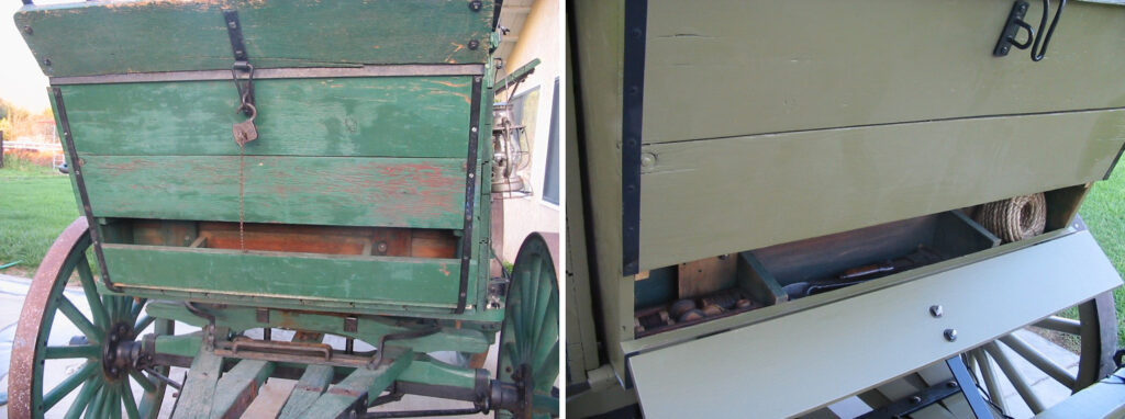 Army escort wagon storage compartments for equipment