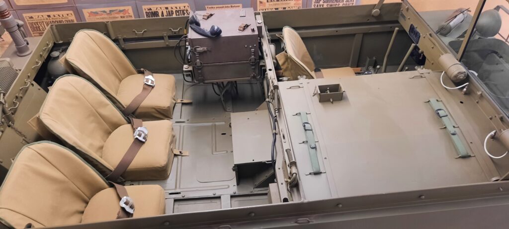 M29 Weasel radio and seat view