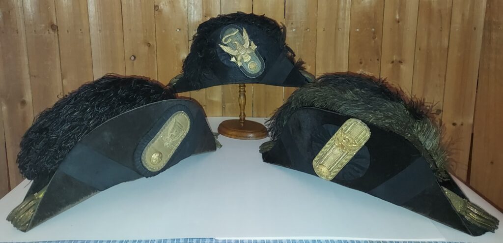 Civil War officer chapeau three pieces